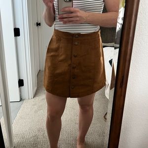 Faux suede skirt